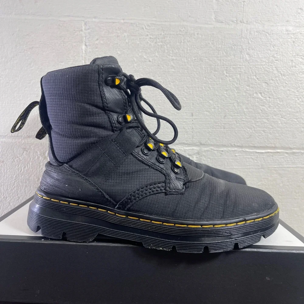Dr. Martens Combs Tech‎ II Black Tactical Combat Boots Lace up Men's 8 US/7 UK